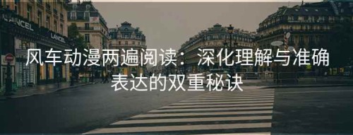 风车动漫两遍阅读：深化理解与准确表达的双重秘诀