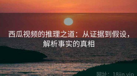 西瓜视频的推理之道：从证据到假设，解析事实的真相