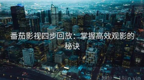 番茄影视四步回放：掌握高效观影的秘诀