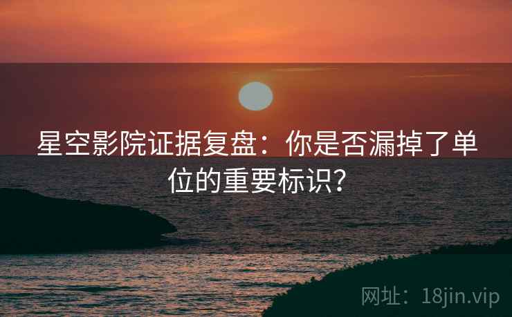 星空影院证据复盘：你是否漏掉了单位的重要标识？