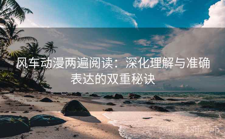 风车动漫两遍阅读：深化理解与准确表达的双重秘诀