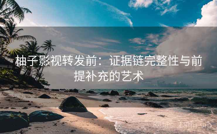 柚子影视转发前:证据链完整性与前提补充的艺术 柚子影视转发前:证据链完整性与前提补充的艺术